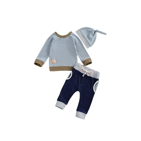 jaweiw Children Boys Three Piece Outfit Set Baby Patchwork Long Sleeve Pullover Tops Striped High Waist Pants Pumpkin Hat for Toddlers
jaweiw Children Boys Three Piece Outfit Set Baby Patchwork Long Sleeve Pullover Tops Striped High Waist Pants Pumpkin Hat for Toddlers