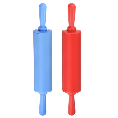 Silicone Rolling Pins for Baking 30cm x 4.2cm Blue & Red