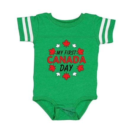 Inktastic My First Canada Day with Red and White Maple Leaves Gift Baby Boy or Baby Girl Bodysuit 
Inktastic My First Canada Day with Red and White Maple Leaves Gift Baby Boy or Baby Girl Bodysuit