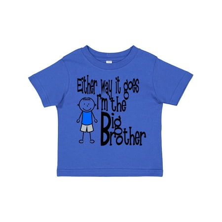 Inktastic Either Way It Goes I m the Big Brother Gift Toddler Boy Girl T-Shirt