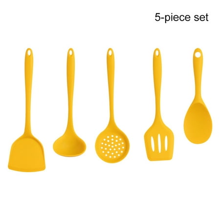 5 Pack Silicone Kitchen Utensils Set for Cooking Baking Yellow Non Stick Spatula Set Heat Resistant Kitchen Gadget
5 Pack Silicone Kitchen Utensils Set for Cooking Baking Yellow Non Stick Spatula Set Heat Resistant Kitchen Gadget