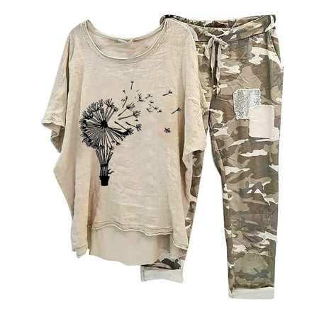 Kayannuo Womens Pajama Sets Clearance Drop Shoulder Short Sleeve Nightshirt Women Casual Fashion Women s Print Crewneck Half Sleeve Pullover Shirt Tops + Pants Trousers Set
Kayannuo Womens Pajama Sets Clearance Drop Shoulder Short Sleeve Nightshirt Women Casual Fashion Women s Print Crewneck Half Sleeve Pullover Shirt Tops + Pants Trousers Set