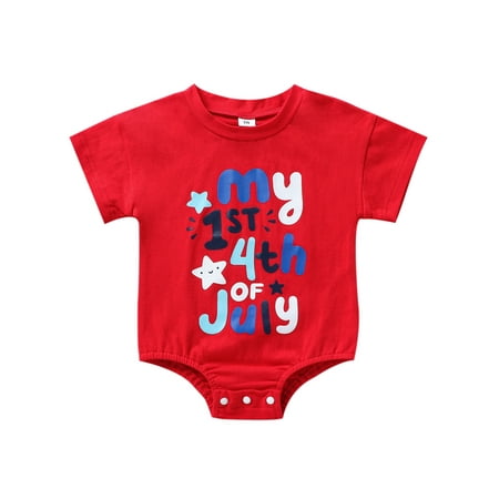 Baby Girls Boys Romper Short Sleeve Crew Neck Letters Print Summer Bodysuit for Independence Day 3M 6M 12M 18M
Baby Girls Boys Romper Short Sleeve Crew Neck Letters Print Summer Bodysuit for Independence Day 3M 6M 12M 18M