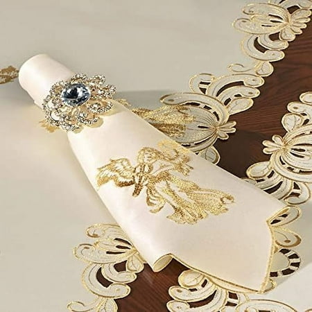 Embroidered Angel Napkins Set Of 4 - Ivory - Fine Table For Your Kitchen Dining Room - Holiday Embroidery Polyester Napkins Set Of 4
Embroidered Angel Napkins Set Of 4 - Ivory - Fine Table For Your Kitchen Dining Room - Holiday Embroidery Polyester Napkins Set Of 4