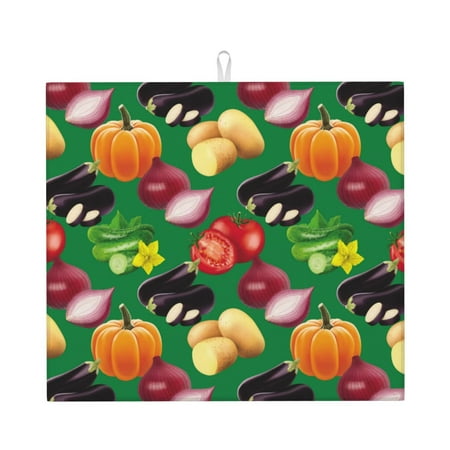 Dish Drying Mats for Kitchen Counter Onion vegetable pumpkin 16x18in Dish Drying Pad Coffee Mat with Hanging Loop Super absorbent Kitchen Counter Mat Coffee Bar Accessories
Dish Drying Mats for Kitchen Counter Onion vegetable pumpkin 16x18in Dish Drying Pad Coffee Mat with Hanging Loop Super absorbent Kitchen Counter Mat Coffee Bar Accessories