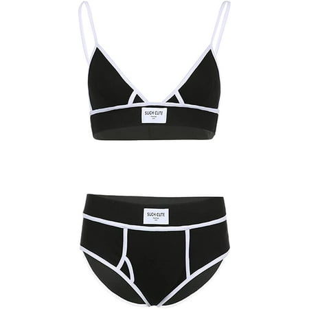 DanceeMangoos Women Two Piece Lingerie Set Triangle Cami Bra Top and High Waist Panty Set Wireless Sports Underwear
DanceeMangoos Women Two Piece Lingerie Set Triangle Cami Bra Top and High Waist Panty Set Wireless Sports Underwear