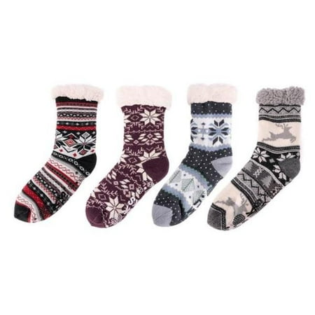 Muk Luks 9055870 Womens Cabin Assorted Socks - Pack of 36