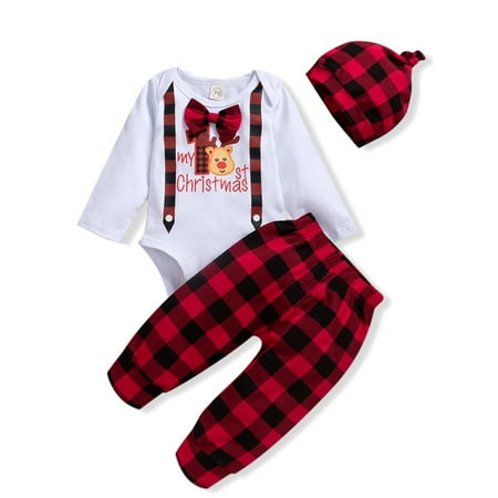 Glonme Elastic Waist Romper Set Baby Buttons Holiday Spring Autumn Outfits Casual Crew Neck Jumpsuit Top+Pants+Hat Style B 80 (3-6M)
Glonme Elastic Waist Romper Set Baby Buttons Holiday Spring Autumn Outfits Casual Crew Neck Jumpsuit Top+Pants+Hat Style B 80 (3-6M)