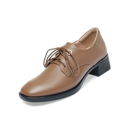 Sanviglor Ladies Dress Shoes Lace Up Oxfords Chunky Leather Shoe Office Lightweight Fashion Non-slip Low Heel Khaki 5.5
Sanviglor Ladies Dress Shoes Lace Up Oxfords Chunky Leather Shoe Office Lightweight Fashion Non-slip Low Heel Khaki 5.5