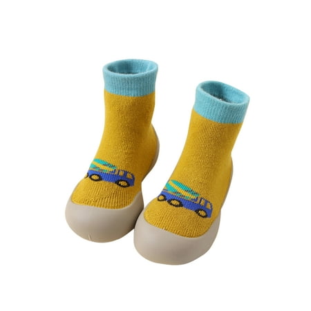 Ferndule Infant Floor Slippers Soft Rubber Sole Socks First Walking Sock Shoes Lightweight Prewalker Home Shoe Bedroom Cartoon Non-Slip Yellow 8C
Ferndule Infant Floor Slippers Soft Rubber Sole Socks First Walking Sock Shoes Lightweight Prewalker Home Shoe Bedroom Cartoon Non-Slip Yellow 8C