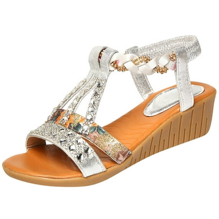 Mackneog Women s Ladies Summer Crystal Bling Wedges Beach Shoes Roman Sandals Gift on Clearance
Mackneog Women s Ladies Summer Crystal Bling Wedges Beach Shoes Roman Sandals Gift on Clearance