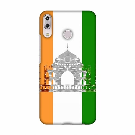 Asus Zenfone 5Z Case, Premium Ultra Slim Handcrafted Designer Hard Snap on Shell Case Back Cover with Screen Cleaning Kit for Asus Zenfone 5Z ZS620KL - The Taj Mahal- India Flag