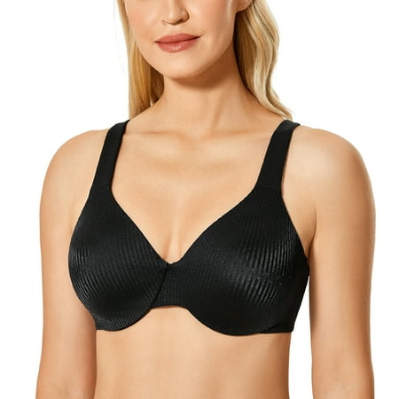 DELIMIRA Women s Plus Size Minimizer Bra Unlined Underwire Full Coverage