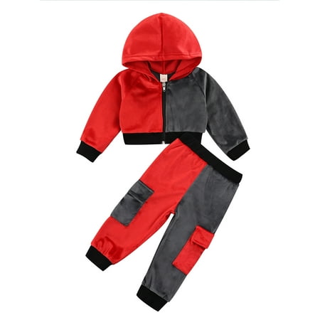Frobukio Toddler Kids Boys Girls Clothes Set Velvet Long Sleeve Hooded Coat Pants Tracksuit Outfits Costume Red 3-4 Years
Frobukio Toddler Kids Boys Girls Clothes Set Velvet Long Sleeve Hooded Coat Pants Tracksuit Outfits Costume Red 3-4 Years