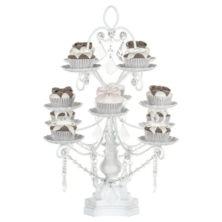 Amalfi Décor 12-Piece Vintage Crystal-Draped Cupcake Stand (White) | Stainless Steel Frame
Amalfi Décor 12-Piece Vintage Crystal-Draped Cupcake Stand (White) | Stainless Steel Frame
