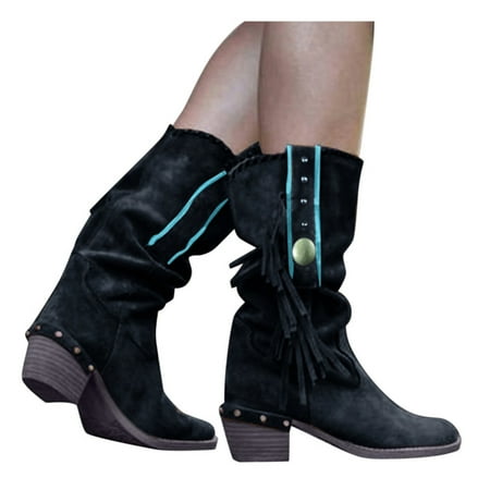 Mackneog Women s Casual Sleeve Heels Ladies Squ Boots Fringed Retro Are Shoes Women s Boots 8
Mackneog Women s Casual Sleeve Heels Ladies Squ Boots Fringed Retro Are Shoes Women s Boots 8