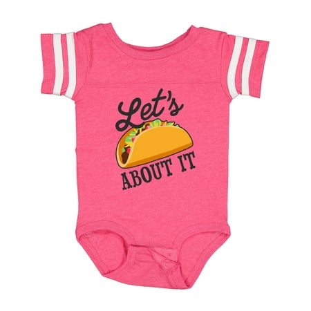 Inktastic Lets Taco About It with Taco Illustration Gift Baby Boy or Baby Girl Bodysuit
Inktastic Lets Taco About It with Taco Illustration Gift Baby Boy or Baby Girl Bodysuit