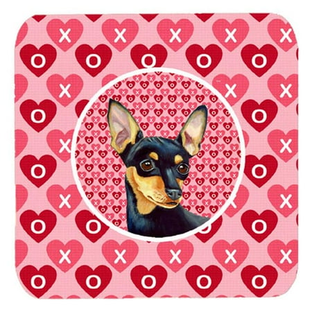 Carolines Treasures LH9155FC Min Pin Valentines Love and Hearts Foam Coasters- Set - 4
Carolines Treasures LH9155FC Min Pin Valentines Love and Hearts Foam Coasters- Set - 4