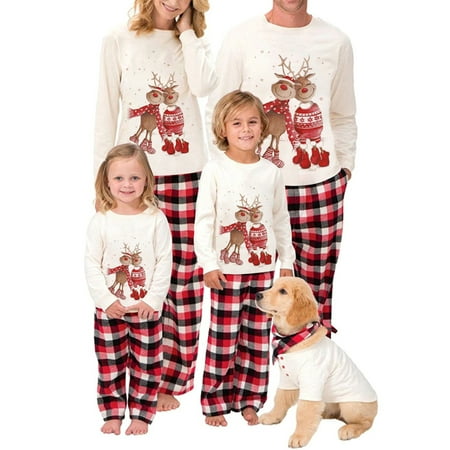 Family Christmas Matching Pajamas Sets Xmas 2PCS Reindeer Plaid Tops+Plaid Pants Jammies Sleepwear Nightwear
Family Christmas Matching Pajamas Sets Xmas 2PCS Reindeer Plaid Tops+Plaid Pants Jammies Sleepwear Nightwear