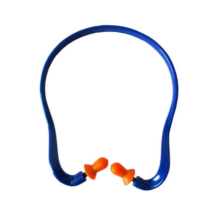 TOURBON Banded Ear Plugs Soft Silicone Reusable Washable Earplugs NRR 26dB Blue