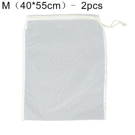 HOVTOIL Filter Bag 2Pcs Home Reusable Drawstring 200 Mesh Wine Milk Juice Coffee Brew Filter Bag
HOVTOIL Filter Bag 2Pcs Home Reusable Drawstring 200 Mesh Wine Milk Juice Coffee Brew Filter Bag