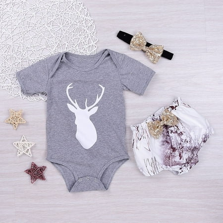 Cute Kids Baby Girls Outfits Deer Rompers Tops+Bloomers Shorts Pant+Headband 3PCS Set
Cute Kids Baby Girls Outfits Deer Rompers Tops+Bloomers Shorts Pant+Headband 3PCS Set