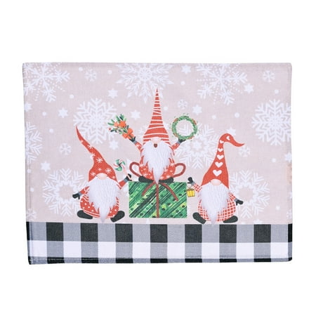 VEAREAR Table Placemat Heat-Resistant Color Painting Christmas Style Printing Non-Slip Decoration Good Stitching Edges Plaid Snowflake Faceless Doll Christmas Placemat for Party
VEAREAR Table Placemat Heat-Resistant Color Painting Christmas Style Printing Non-Slip Decoration Good Stitching Edges Plaid Snowflake Faceless Doll Christmas Placemat for Party