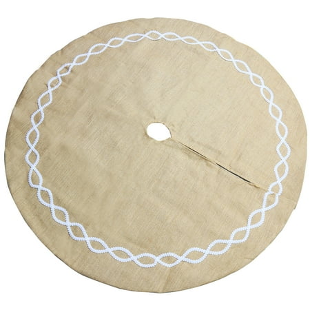 1Pc Light Yellow Tree Bottom Cover Wearable Apron Wrap Ornament for Christmas (Light Yellow)