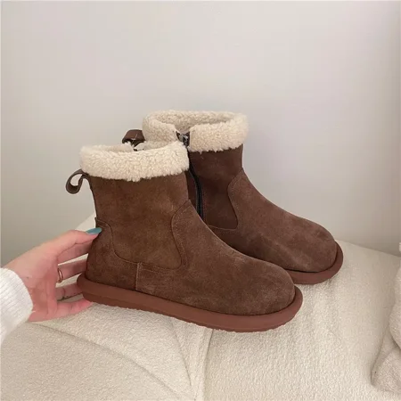 Women‘s Plush Ankle Snow Boots Comfy Side Zipper Round Toe Short Boots Winter Thermal Shoes
Women‘s Plush Ankle Snow Boots Comfy Side Zipper Round Toe Short Boots Winter Thermal Shoes