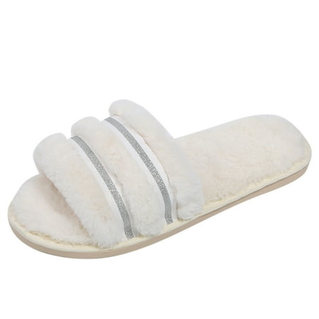 Womens Shoes Rhinestone Furry Wear Slippers Bottom Large Size Flat Outer Slipper Shoes
Womens Shoes Rhinestone Furry Wear Slippers Bottom Large Size Flat Outer Slipper Shoes