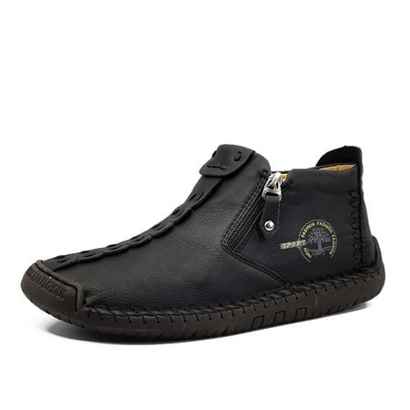 Men‘s Boots Stitching Zipper Ankle Boots Vintage Style Rubber Sole Outdoor Shoes Moccasins
Men‘s Boots Stitching Zipper Ankle Boots Vintage Style Rubber Sole Outdoor Shoes Moccasins