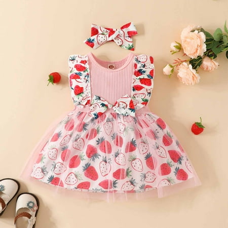 YWDJ Big Girls Casual Dresses Toddler Baby Girls Sleeveless Dress Summer Strawberry Lace Mesh Bow Tie Dress Head Pink 18-24 Months
YWDJ Big Girls Casual Dresses Toddler Baby Girls Sleeveless Dress Summer Strawberry Lace Mesh Bow Tie Dress Head Pink 18-24 Months
