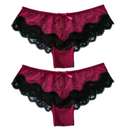 Qingsaizhen Briefs 2Pcs Women Sexy Lace Patchwork See Through Bow Low Waist Elastic Briefs Panties
Qingsaizhen Briefs 2Pcs Women Sexy Lace Patchwork See Through Bow Low Waist Elastic Briefs Panties