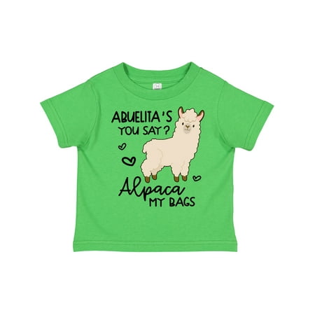Inktastic Abuelita s You Say Alpaca My Bags Gift Toddler Boy or Toddler Girl T-Shirt
Inktastic Abuelita s You Say Alpaca My Bags Gift Toddler Boy or Toddler Girl T-Shirt