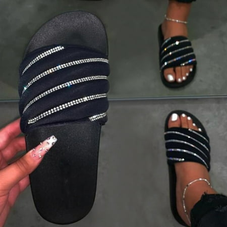 Tangnade women shoes Women Girls Flat Crystal Style Casual Sandals Slippers Beach Shoes Black 41
Tangnade women shoes Women Girls Flat Crystal Style Casual Sandals Slippers Beach Shoes Black 41