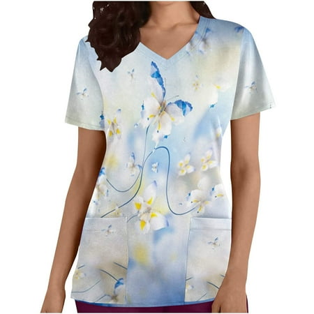Scrub Tops for Women Funny Graphic Regular Fit Basic Short Sleeve Shirt ELegant Going Out Pullover
Scrub Tops for Women Funny Graphic Regular Fit Basic Short Sleeve Shirt ELegant Going Out Pullover
