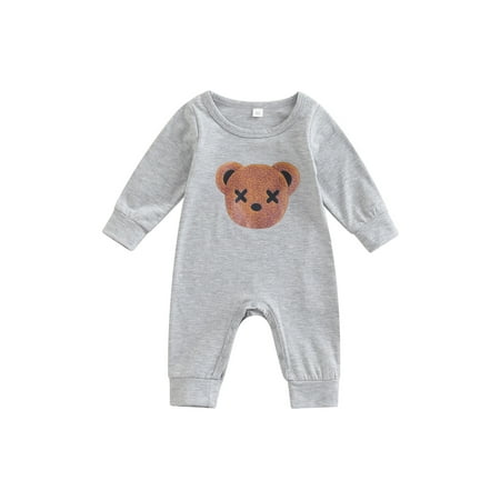 Amuver Toddler Baby Rompers Cute Bear Print Casual Round Neck Long Sleeve Jumpsuit for Newborn Girl Boy
Amuver Toddler Baby Rompers Cute Bear Print Casual Round Neck Long Sleeve Jumpsuit for Newborn Girl Boy