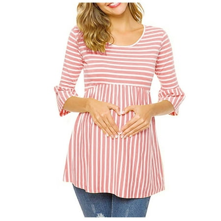 asdoklhq Pregnant Clothes Clearances Women Pregnant Maternity O-Neck 3/4 Sleeve Pagoda Stripe Blouse Tops Pullover
asdoklhq Pregnant Clothes Clearances Women Pregnant Maternity O-Neck 3/4 Sleeve Pagoda Stripe Blouse Tops Pullover