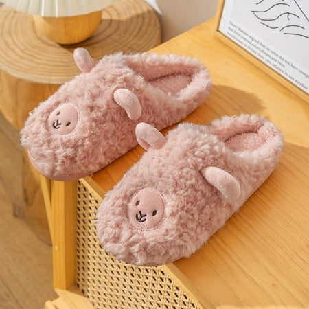 Cute Animal Sheep Fluffy Slippers 2022 New Plush Bedroom Ladies Cotton Slides Couples House Winter Warm Slippers for Men Women
Cute Animal Sheep Fluffy Slippers 2022 New Plush Bedroom Ladies Cotton Slides Couples House Winter Warm Slippers for Men Women