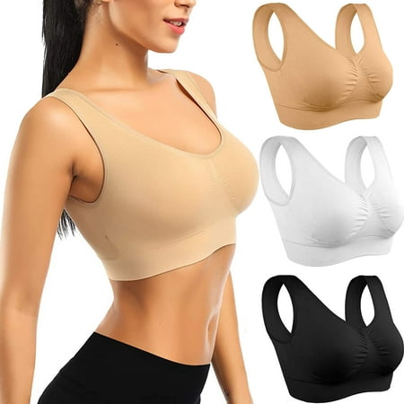 Elbourn 1Pack Plus Size S-6XL Seamless Sports Bra Wirefree Yoga Bra with Removable Pads for Women
Elbourn 1Pack Plus Size S-6XL Seamless Sports Bra Wirefree Yoga Bra with Removable Pads for Women