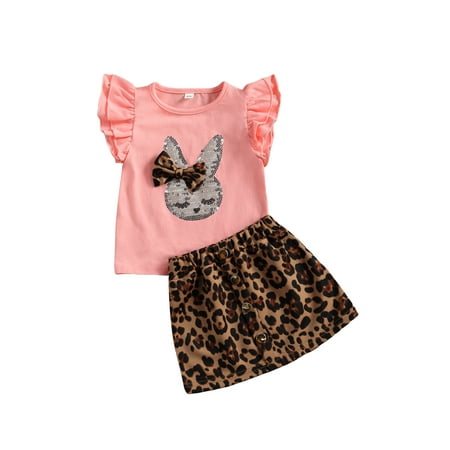 Canrulo Baby Girls Cartoon Rabbit T shirt Tops + Leopard Mini Skirt Outfits Pink 1-3 Years
Canrulo Baby Girls Cartoon Rabbit T shirt Tops + Leopard Mini Skirt Outfits Pink 1-3 Years
