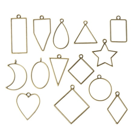 JUNTEX Fashion Geometric Shape Metal Frame 14 Pcs/Set Pendant Bezels with Loop for DIY
JUNTEX Fashion Geometric Shape Metal Frame 14 Pcs/Set Pendant Bezels with Loop for DIY