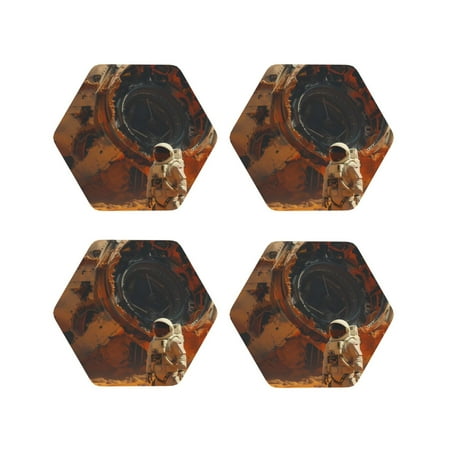 Tideii Astronaut Exploring Mars for Leather Coasters 4 Pieces Anti-fouling and Anti-scalding Decorative Coasters Suitable for Restaurants Kitchens Coffee Shops-Hexagon
Tideii Astronaut Exploring Mars for Leather Coasters 4 Pieces Anti-fouling and Anti-scalding Decorative Coasters Suitable for Restaurants Kitchens Coffee Shops-Hexagon