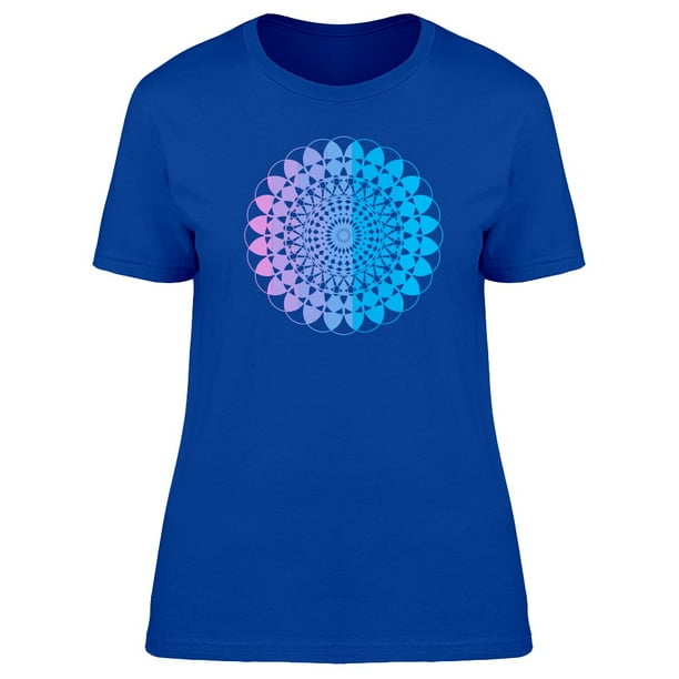 Blue Gradient Cool Mandala Tee Women's -Image by Shutterstock