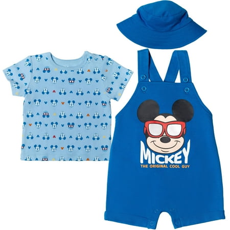 Disney Mickey Mouse Newborn Baby Boys French Terry Short Overalls T-Shirt and Hat 3 Piece Outfit Set Newborn to Infant
Disney Mickey Mouse Newborn Baby Boys French Terry Short Overalls T-Shirt and Hat 3 Piece Outfit Set Newborn to Infant