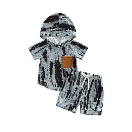 Suanret 2Pcs Kids Toddler Boys Clothes Sets Contrast Color Short Sleeve Hooded Pullover + Drawstring Shorts Gray 4-5 Years
Suanret 2Pcs Kids Toddler Boys Clothes Sets Contrast Color Short Sleeve Hooded Pullover + Drawstring Shorts Gray 4-5 Years