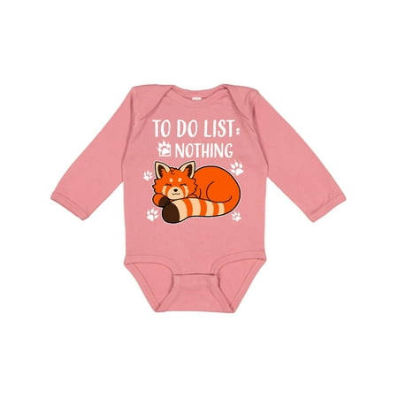 Inktastic Red Panda To Do List Nothing Gift Baby Boy or Baby Girl Long Sleeve Bodysuit
Inktastic Red Panda To Do List Nothing Gift Baby Boy or Baby Girl Long Sleeve Bodysuit