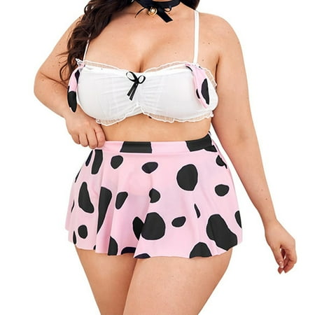 ALSLIAO Women s Plus Size Sexy-Lingerie Bra Nightwear Sleepwear Cow Underwear Set Suit Pink 4XL
ALSLIAO Women s Plus Size Sexy-Lingerie Bra Nightwear Sleepwear Cow Underwear Set Suit Pink 4XL
