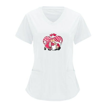 Women Scrubs Top Floral Printed Short Sleeve V Neck Nursed T Shirt Soft Breathable With Pocket Spring Summer Daily Nursing Uniforms Nursing Care Working Uniforms
Women Scrubs Top Floral Printed Short Sleeve V Neck Nursed T Shirt Soft Breathable With Pocket Spring Summer Daily Nursing Uniforms Nursing Care Working Uniforms