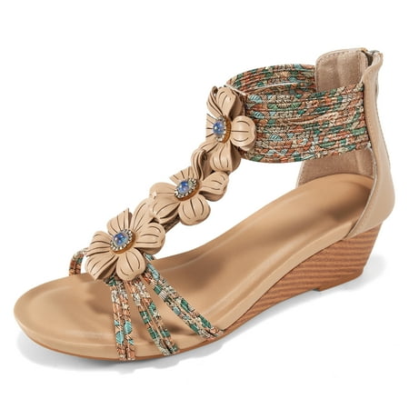 Women Casual Wedge Sandals Summer Open Toe High Heel Zipper Back Platform shoes
Women Casual Wedge Sandals Summer Open Toe High Heel Zipper Back Platform shoes